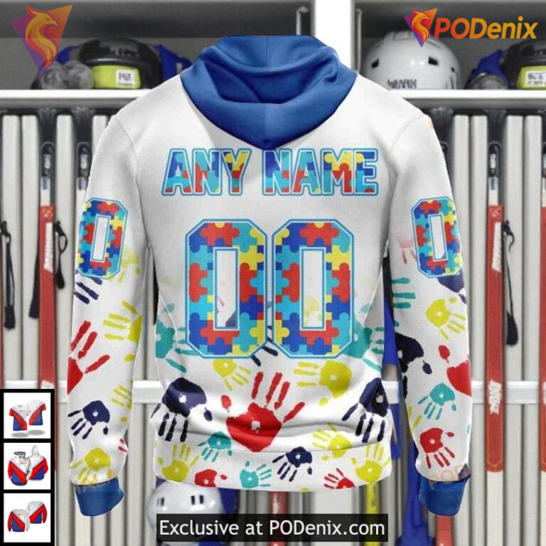Autism Awareness Tribute Custom Florida Panthers Sweatshirt Hoodie NHL 3D - 2