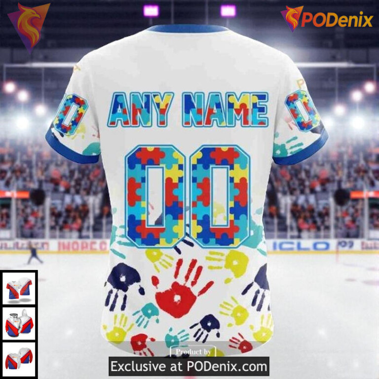 Autism Awareness Tribute Custom Florida Panthers Sweatshirt Hoodie NHL 3D - 4