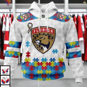 Autism Awareness Tribute Custom Florida Panthers Winter Hoodie NHL 3D