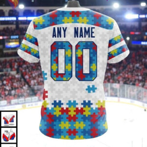 Autism Awareness Tribute Custom Florida Panthers Winter Hoodie NHL 3D - 3