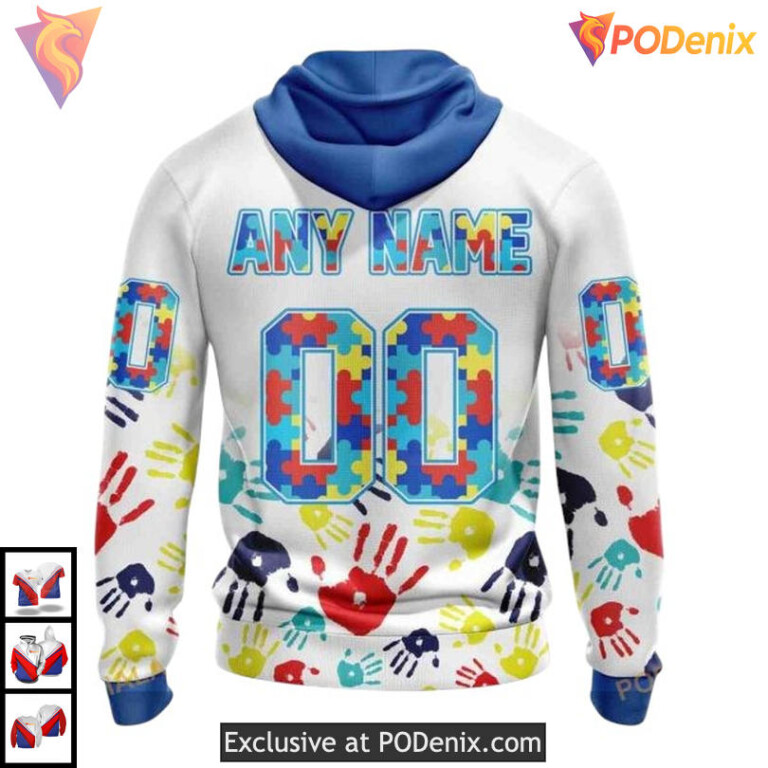 Autism Awareness Tribute Custom San Jose Sharks Hoodie 3D NHL Design - 1