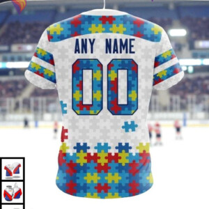 Autism Awareness Tribute Style NHL Edmonton Oilers Holiday Hoodie 3D - 3