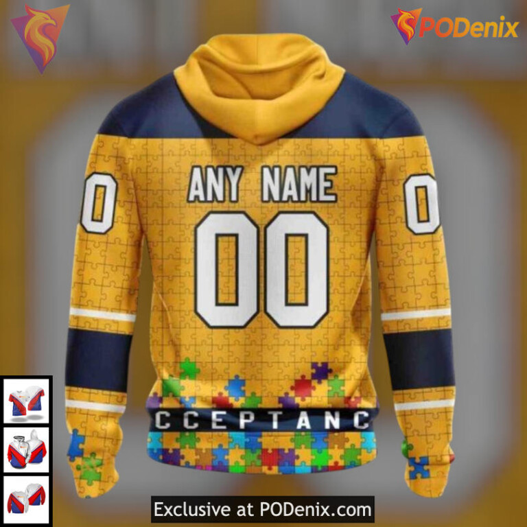 Autism Awareness Unisex Hockey Kits Special Buffalo Sabres Hoodie 3D NHL - 1