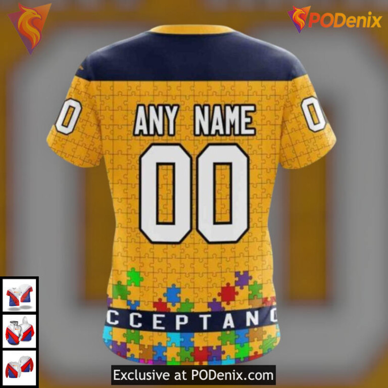 Autism Awareness Unisex Hockey Kits Special Buffalo Sabres Hoodie 3D NHL - 3