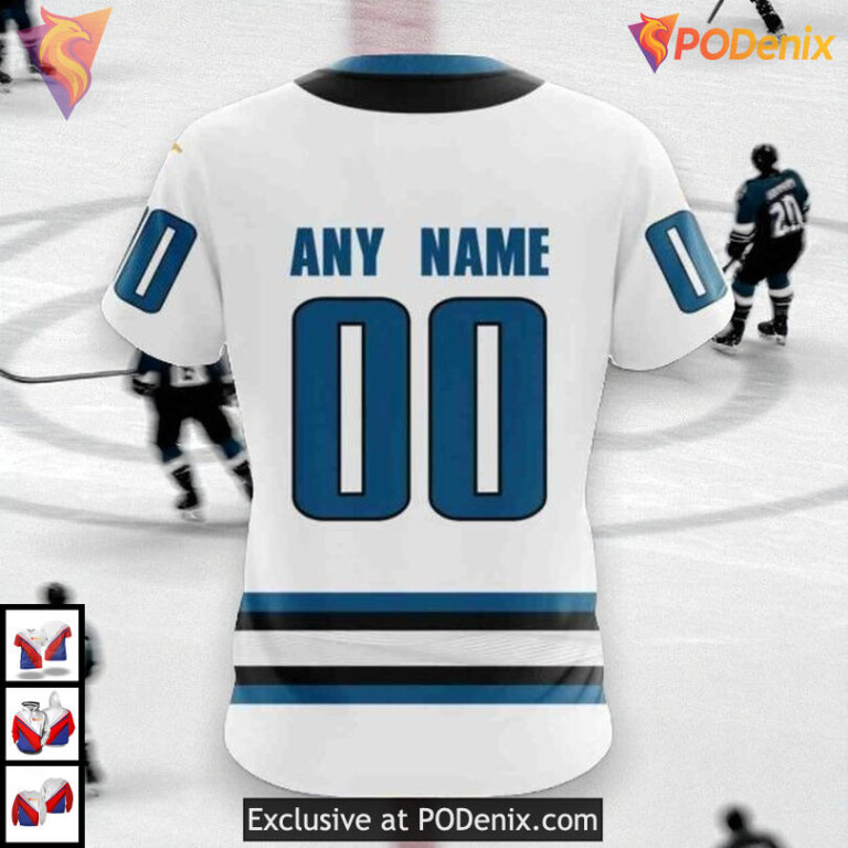 Away Kits 2025 Edition Custom NHL San Jose Sharks Unisex Hoodie 3D - 3