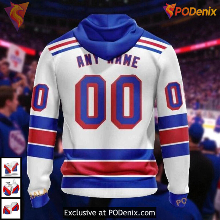Away Kits 2025 New York Rangers Hoodie 3D, Custom NHL Hockey Gear - 1