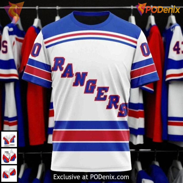 Away Kits 2025 New York Rangers Hoodie 3D, Custom NHL Hockey Gear - 2