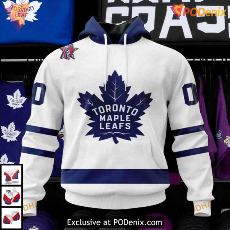 Away Kits 2025 Toronto Maple Leafs 3D Hoodie Custom NHL Hockey Apparel