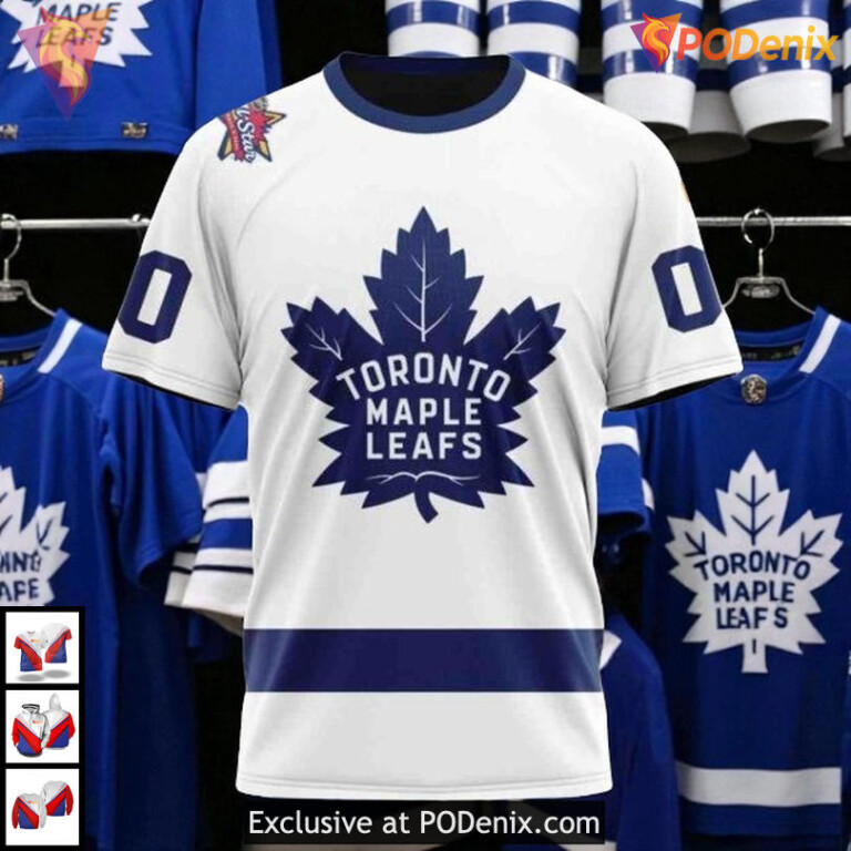 Away Kits 2025 Toronto Maple Leafs 3D Hoodie Custom NHL Hockey Apparel - 2