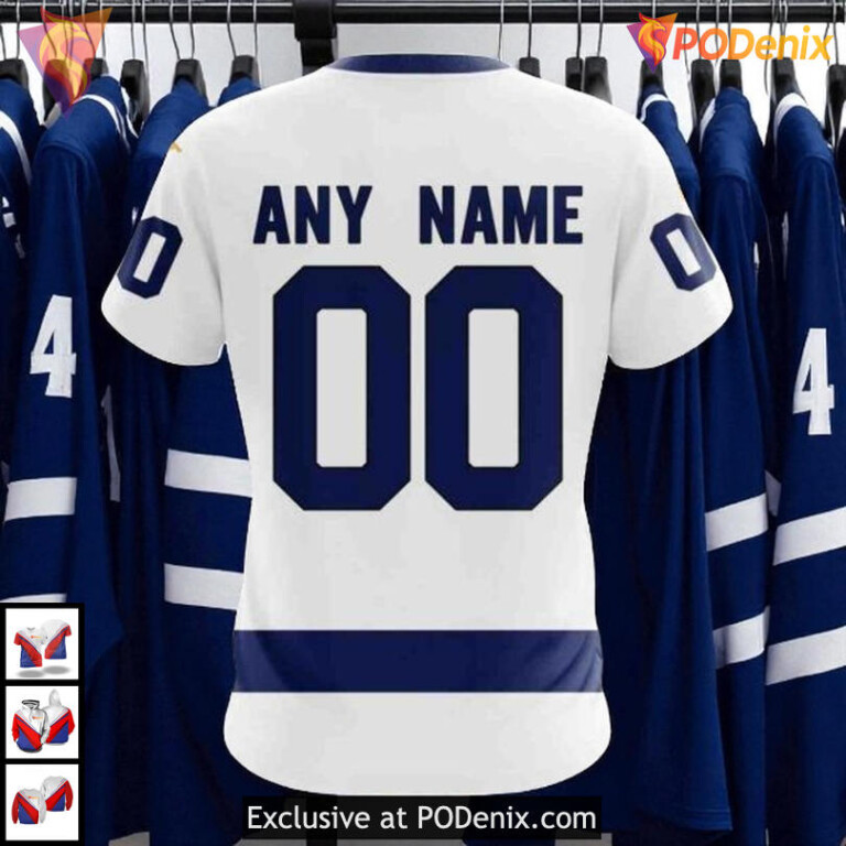 Away Kits 2025 Toronto Maple Leafs 3D Hoodie Custom NHL Hockey Apparel - 3