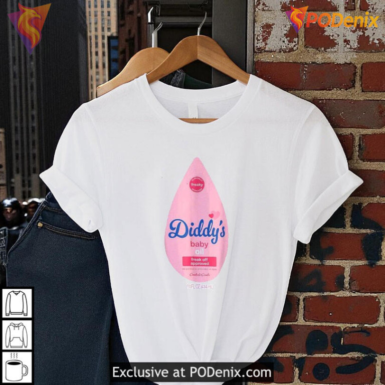 Baby Oil Costume Funny Halloween T Shirt With Diddy’s Bottle Inspired Design - 3