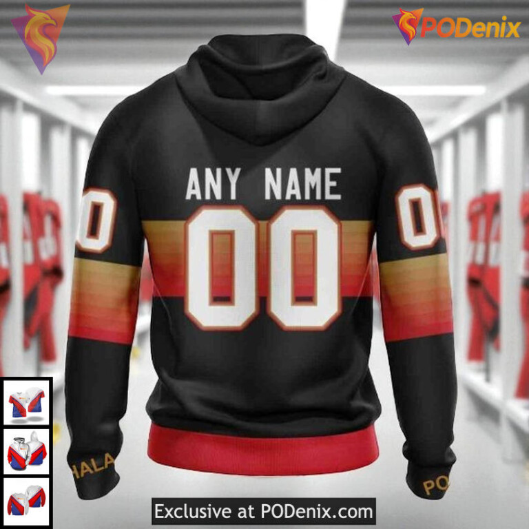 Black And Gradient Style Custom Florida Panthers Mens Hoodie NHL 3D - 1