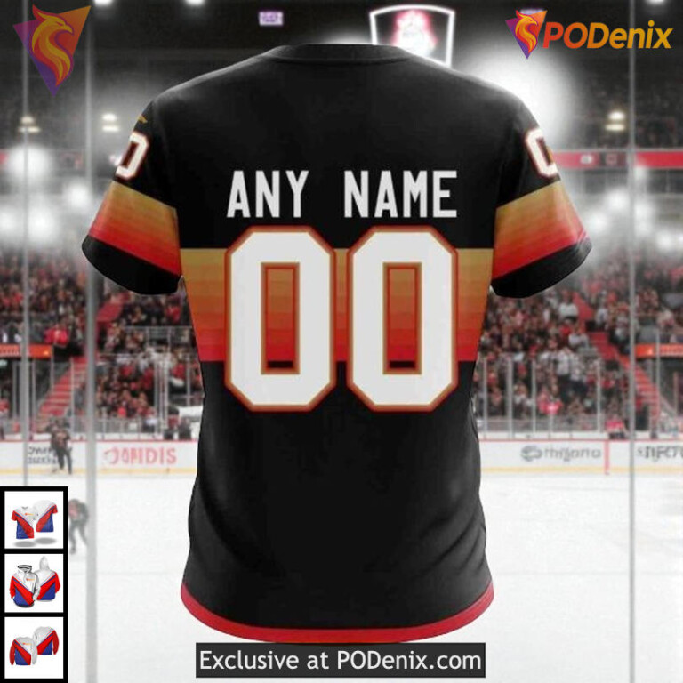 Black And Gradient Style Custom Florida Panthers Mens Hoodie NHL 3D - 3