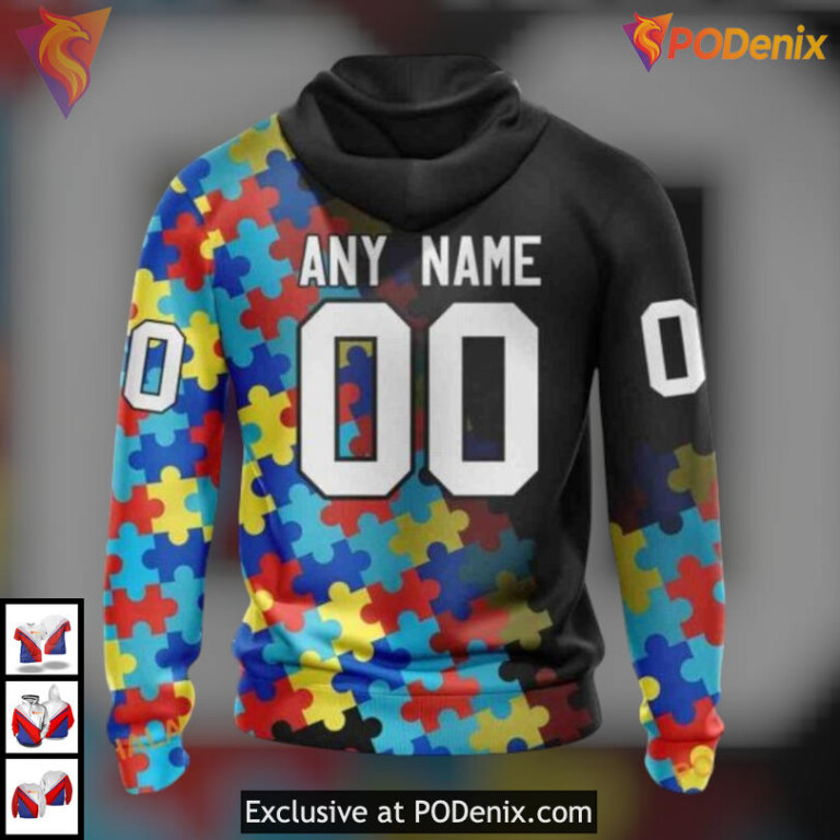 Black Autism Awareness Edition NHL Buffalo Sabres Winter Hoodie 3D Special Gear - 1
