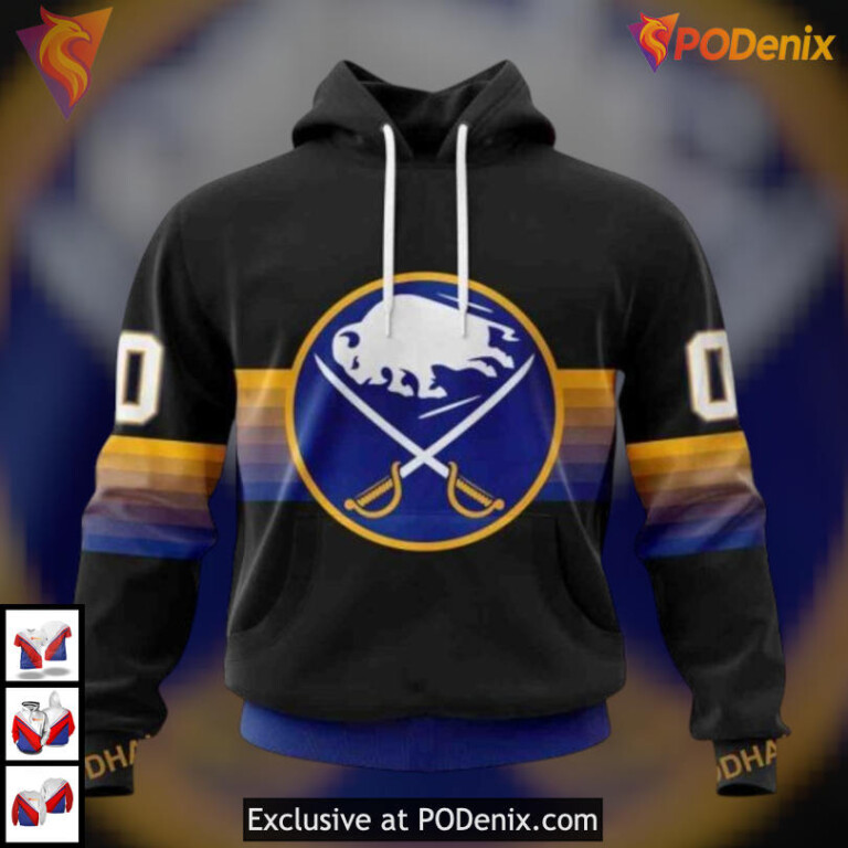 Black Gradient Color Concept NHL Buffalo Sabres Holiday Hoodie Unique Apparel