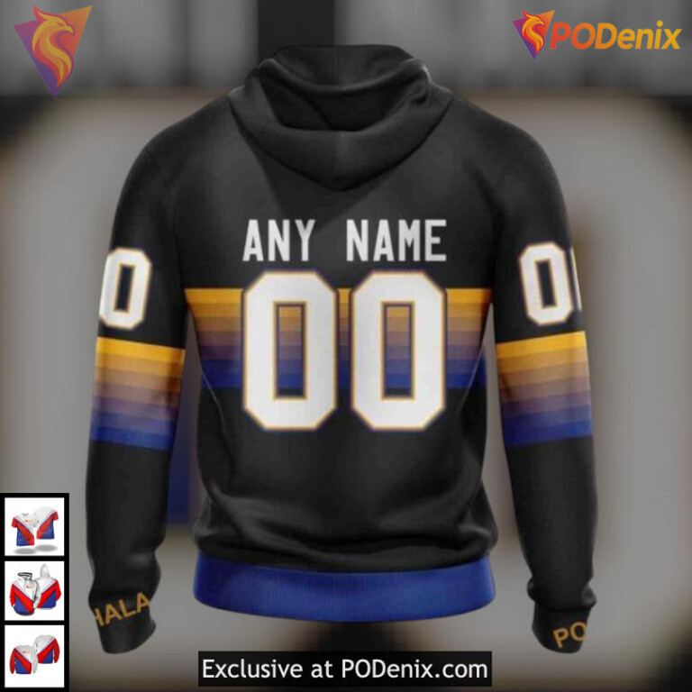 Black Gradient Color Concept NHL Buffalo Sabres Holiday Hoodie Unique Apparel - 1