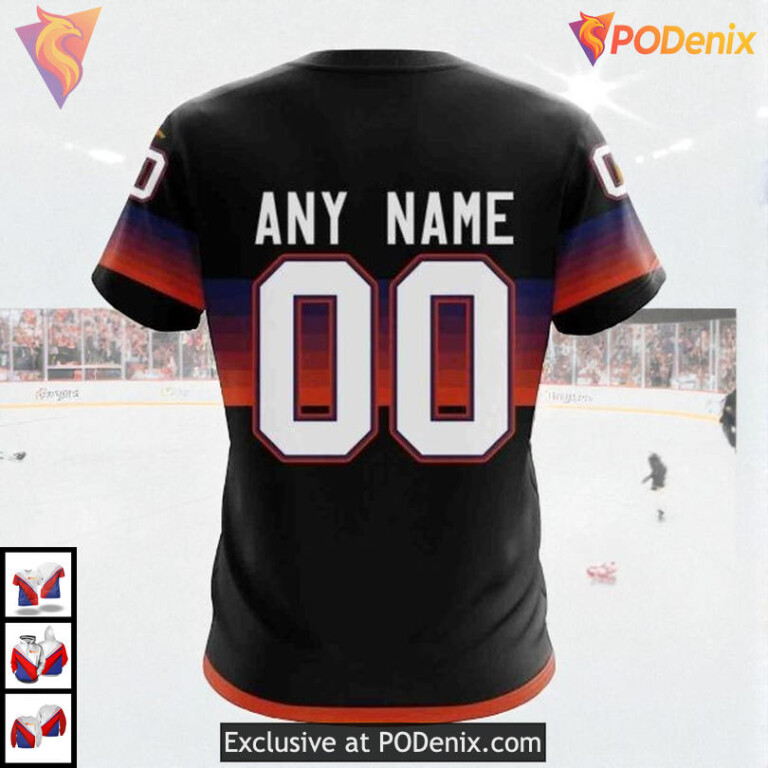 Black Gradient Color Concept NHL Edmonton Oilers Winter Hoodie 3D - 3
