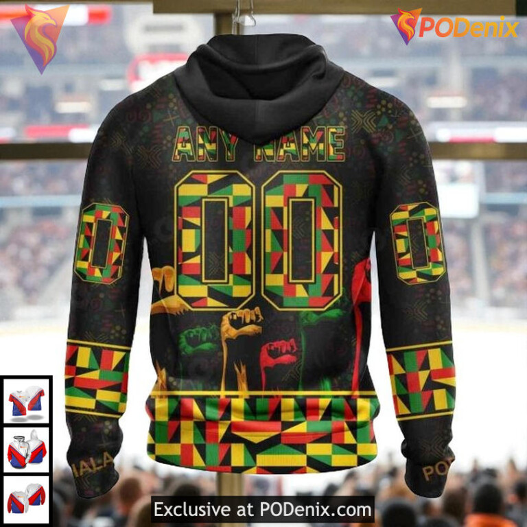 Black History Month Celebration NHL Custom Name Minnesota Wild Hoodie 3D - 1