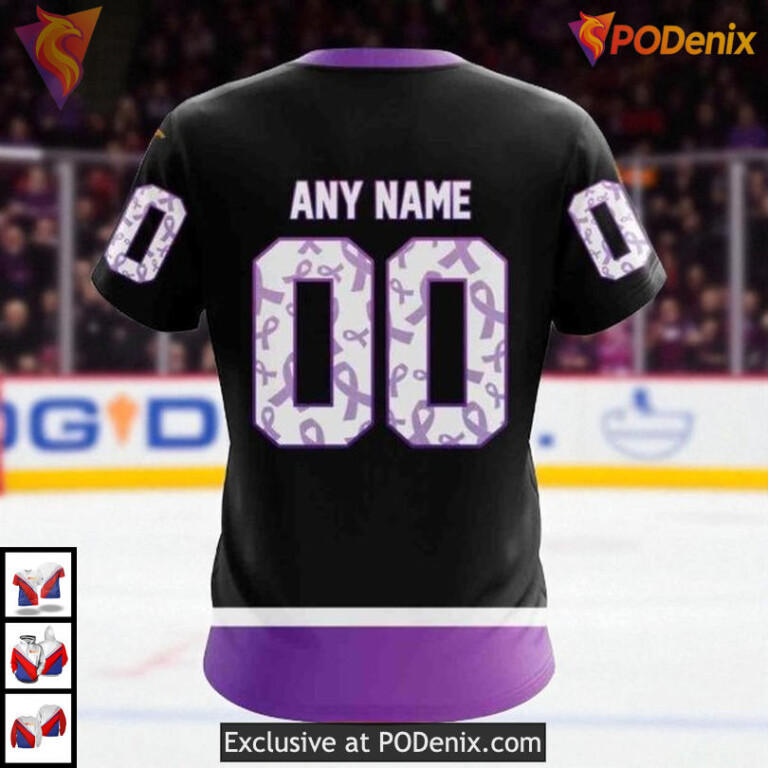 Black Hockey Fights Cancer Custom NHL New York Rangers Unisex Hoodie 3D - 3