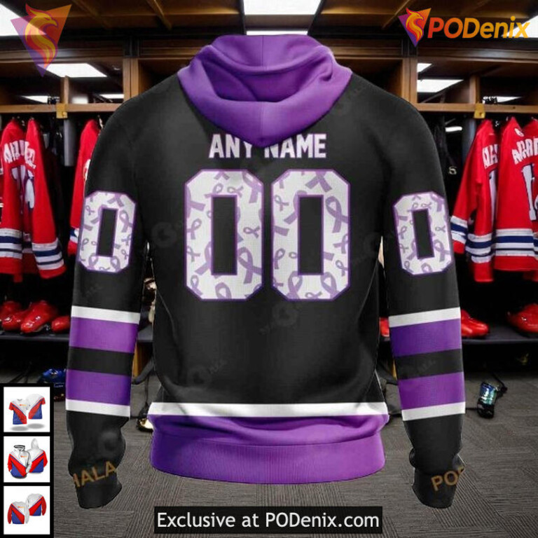 Black Hockey Fights Cancer Tribute In New York Rangers Hoodie 3D NHL Gear - 1