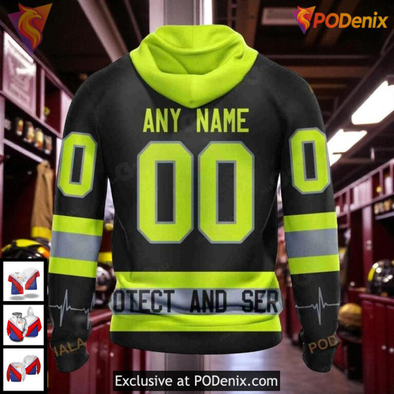 Blackhawks Custom 3D Hoodie NHL Chicago Firefighter Tribute All Over Print - 1