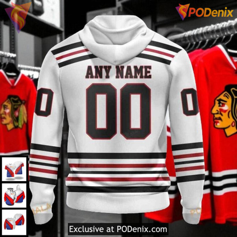 Blackhawks Full Print Hoodie 3D Retro Concept NHL Chicago Blackhawks Redesign - 1