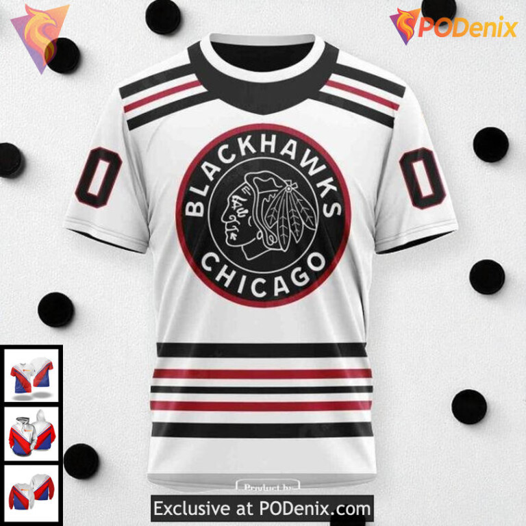 Blackhawks Full Print Hoodie 3D Retro Concept NHL Chicago Blackhawks Redesign - 2