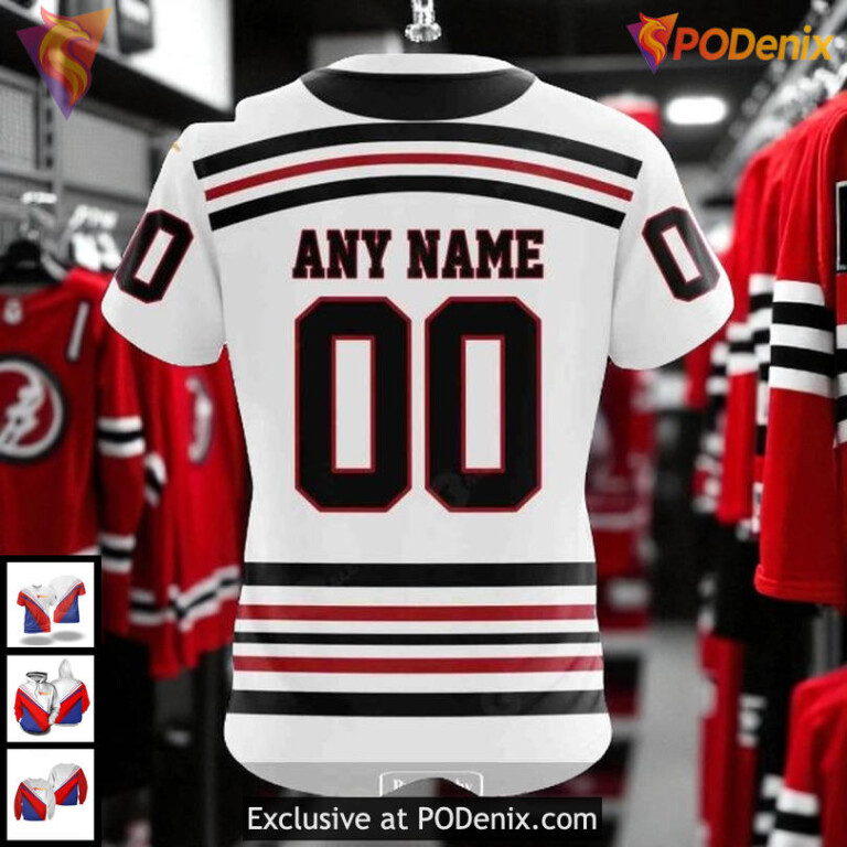 Blackhawks Full Print Hoodie 3D Retro Concept NHL Chicago Blackhawks Redesign - 3