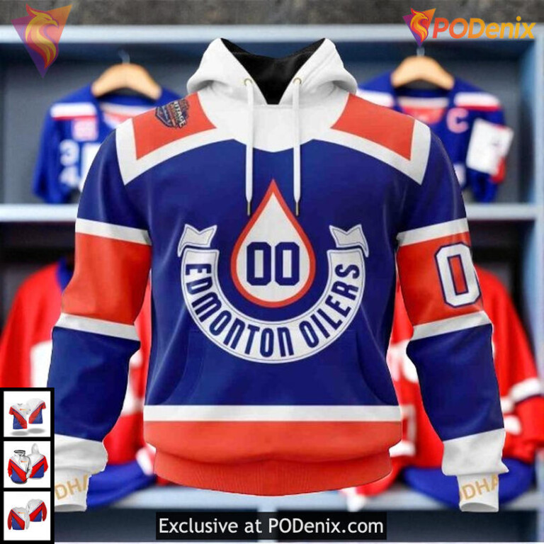 Blue Heritage Classic 2025 Edition NHL Edmonton Oilers Kids Hoodie 3D