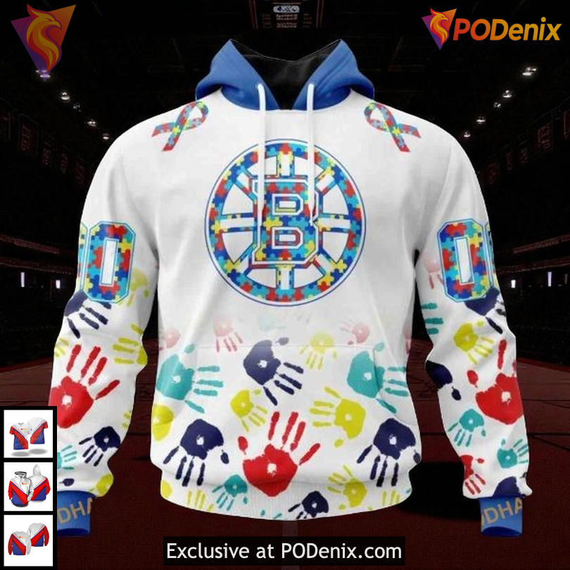 Boston Bruins Hoodie 3D Autism Awareness Special Design Inclusive Stronger Together Boston Bruins Hoodie 3D Autism Awareness Special Design Inclusive Stronger Together