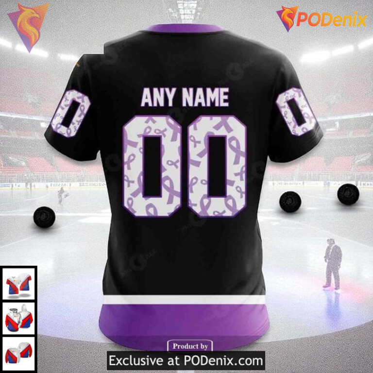 Boston Bruins Hoodie 3D Black Hockey Fights Cancer Shirt Awareness Edition - 3