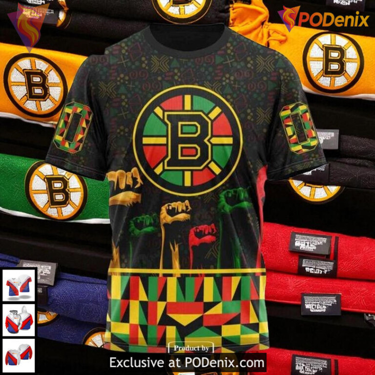 Boston Bruins Hoodie 3D Celebrate Black History Month Shirt Special Edition - 2