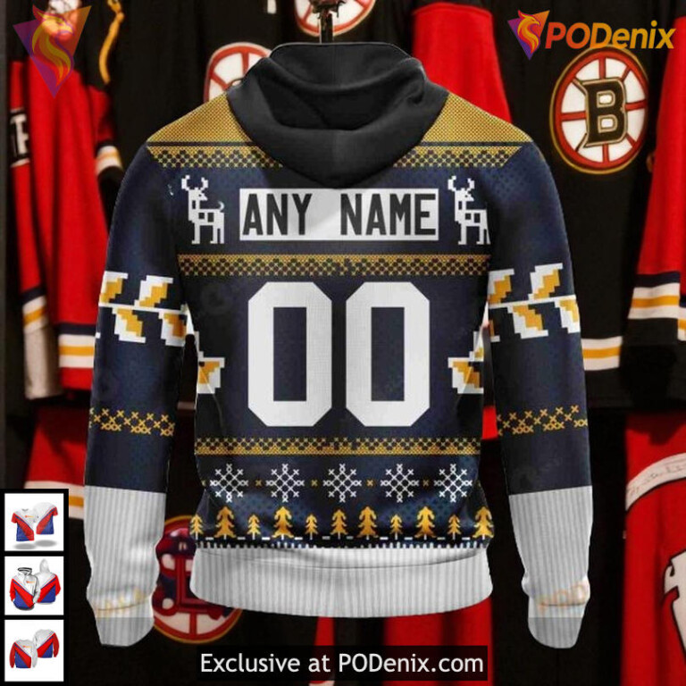 Boston Bruins Hoodie 3D Custom NHL Christmas Season Shirt Festive Edition - 2