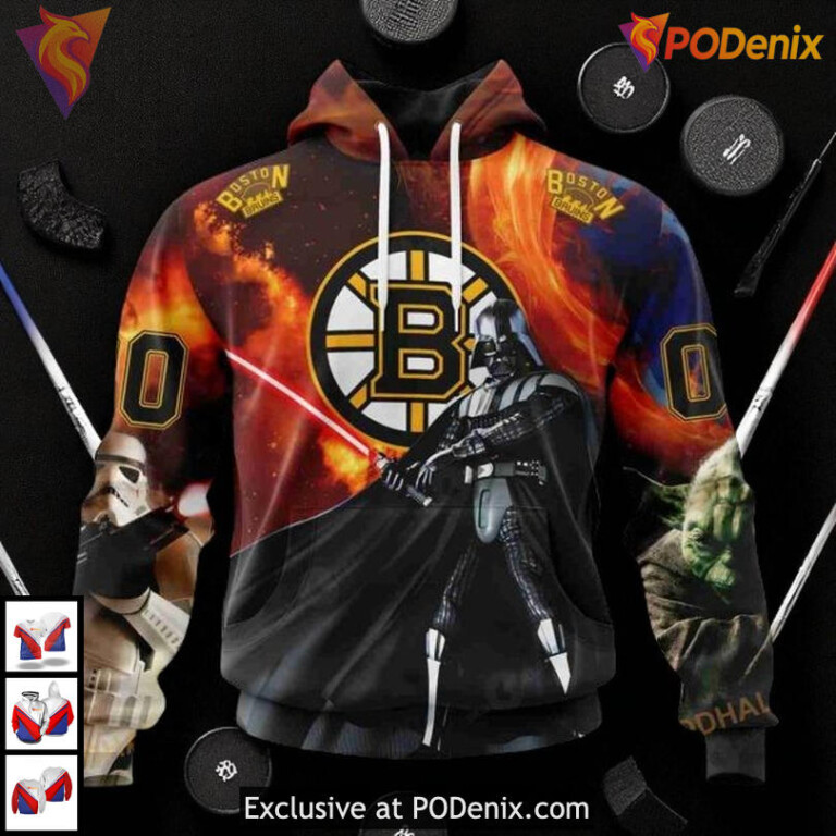 Boston Bruins Hoodie 3D Custom NHL Design Star War Shirt Limited Edition