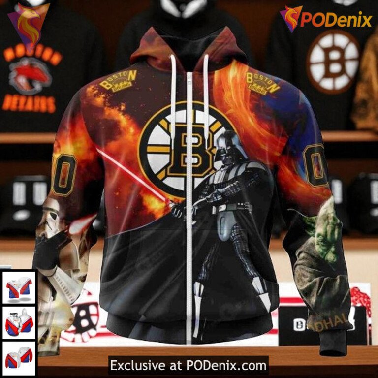 Boston Bruins Hoodie 3D Custom NHL Design Star War Shirt Limited Edition - 1