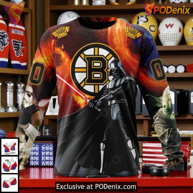 Boston Bruins Hoodie 3D Custom NHL Design Star War Shirt Limited Edition - 3