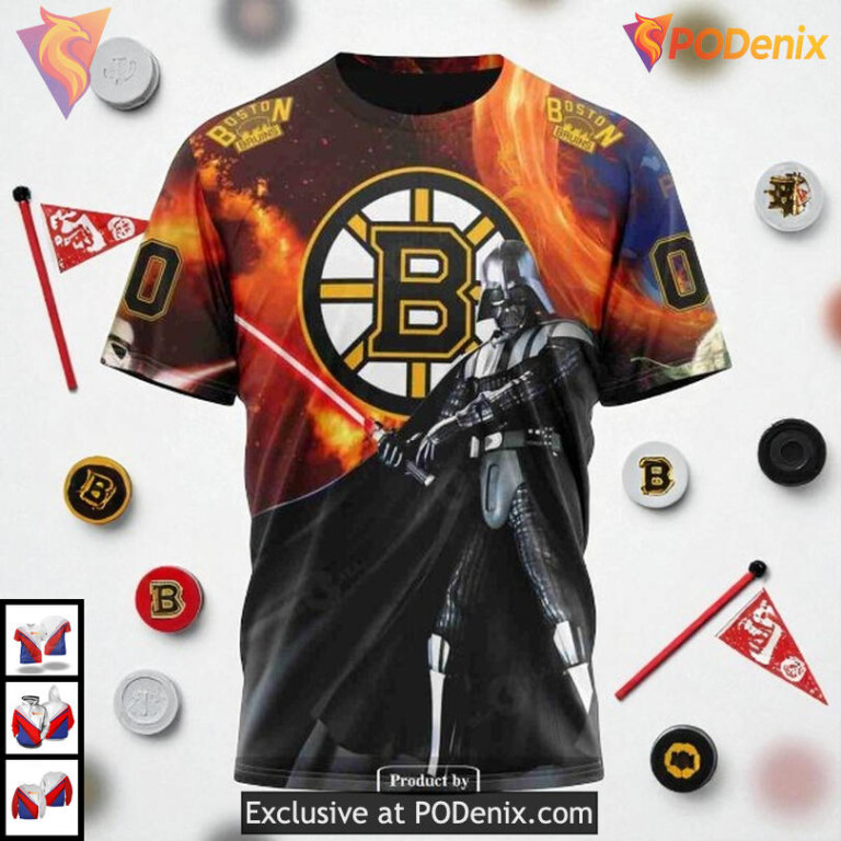Boston Bruins Hoodie 3D Custom NHL Design Star War Shirt Limited Edition - 5