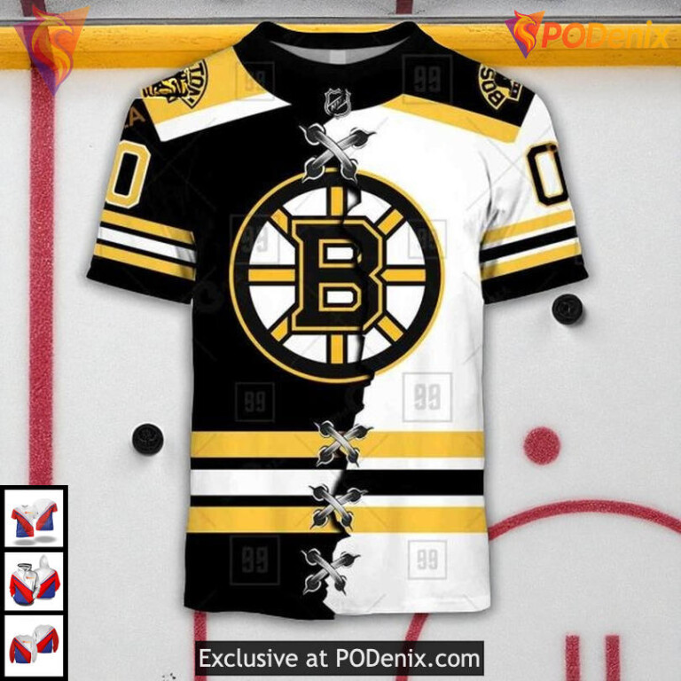 Boston Bruins Hoodie 3D Custom NHL Mix Color Jersey Shirt Special Edition - 1