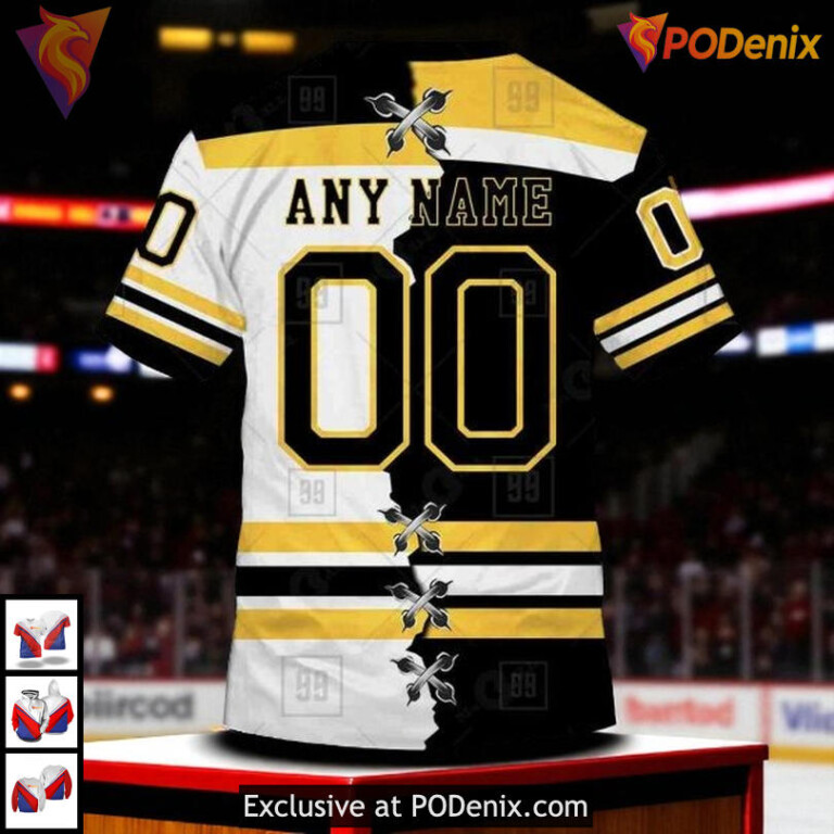 Boston Bruins Hoodie 3D Custom NHL Mix Color Jersey Shirt Special Edition - 3