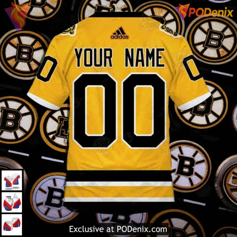 Boston Bruins Hoodie 3D Custom Vintage Sweatshirt With Name And Number - 6