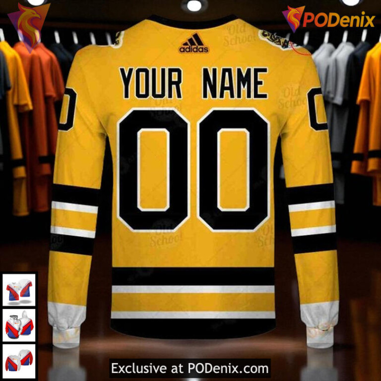 Boston Bruins Hoodie 3D Custom Vintage Sweatshirt With Name And Number - 7