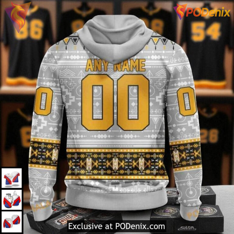 Boston Bruins Hoodie 3D Native Cultural NHL Custom Inspired Edition - 1