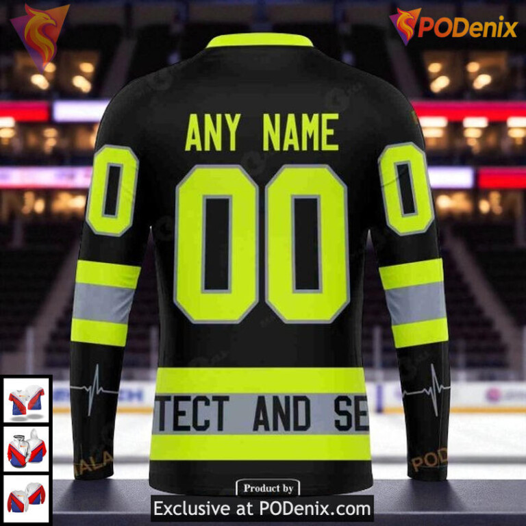 Boston Bruins Unisex Hoodie 3D Custom NHL Firefighter Uniforms Color Design - 4
