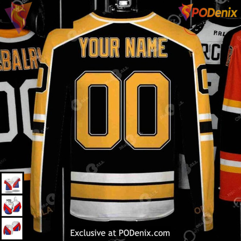 Boston Bruins Vintage Away Hoodie 3D Custom Retro Unisex Sweatshirt - 6