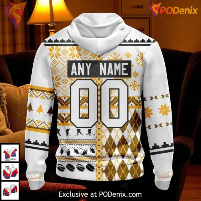 Boston Bruins Vintage Hoodie Custom NHL Christmas Is Coming Unisex - 2
