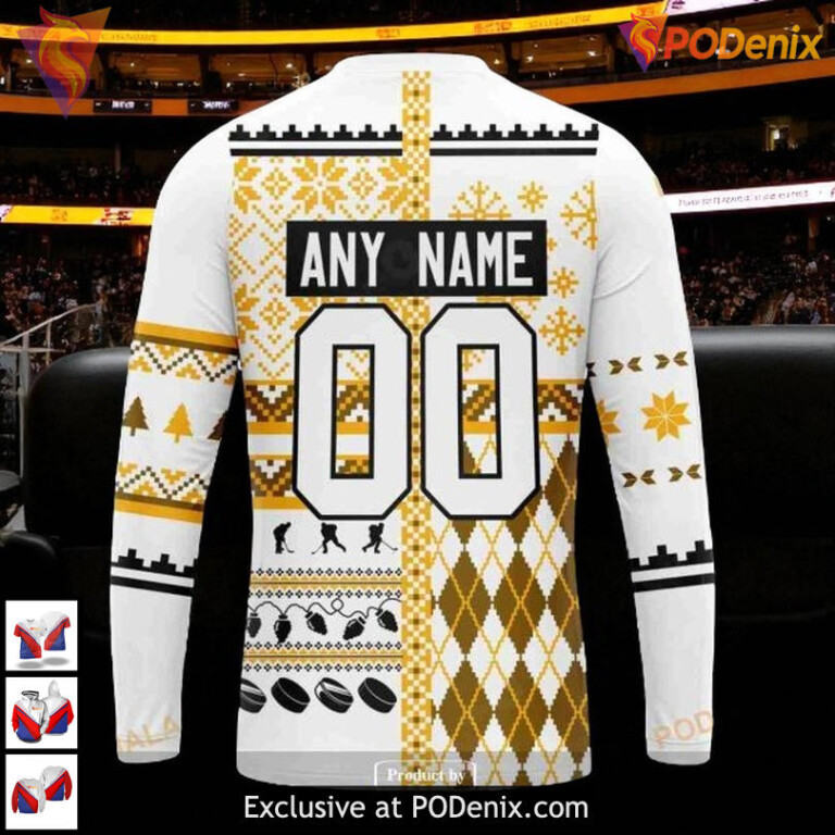 Boston Bruins Vintage Hoodie Custom NHL Christmas Is Coming Unisex - 4