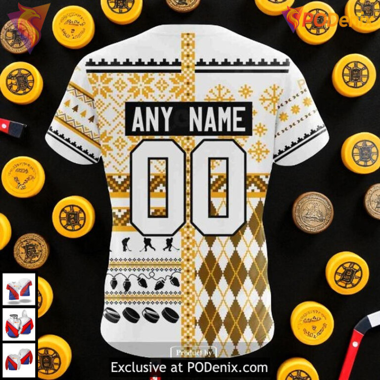 Boston Bruins Vintage Hoodie Custom NHL Christmas Is Coming Unisex - 6