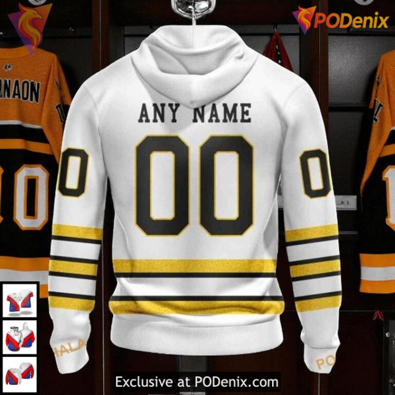 Boston Bruins Womens Hoodie Centennial Away Classic Apparel Timeless Pride - 1