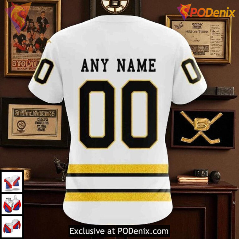 Boston Bruins Womens Hoodie Centennial Away Classic Apparel Timeless Pride - 3