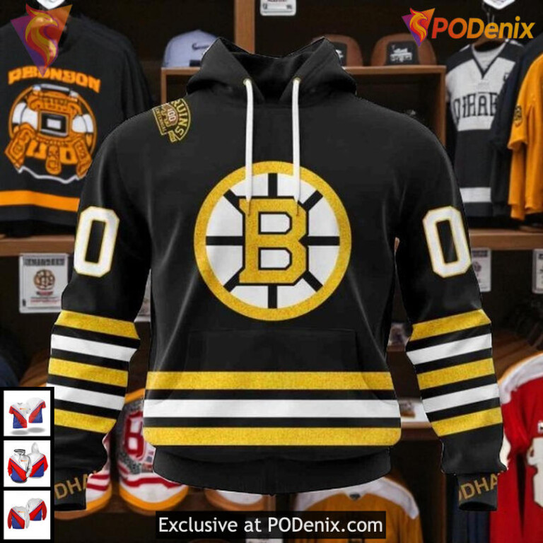 Boston Bruins Youth Hoodie Centennial Home NHL Apparel Built For Glory